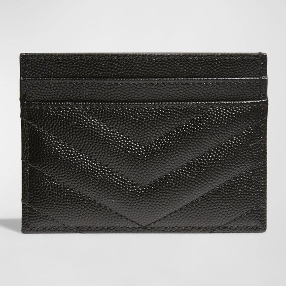 YSL Monogram Card Case in Grained Leather - Picture 2 of 3